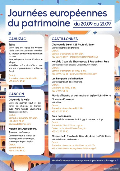Heritage Day programme (in French)