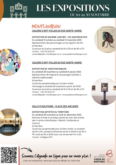 Tentoonstellingen van 1 tot en met 31 November