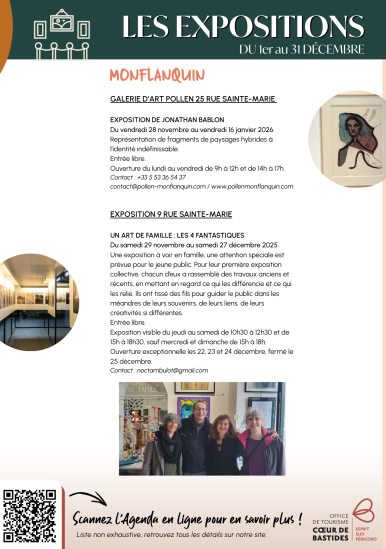 Tentoonstellingen van 1 tot 31 december 2025