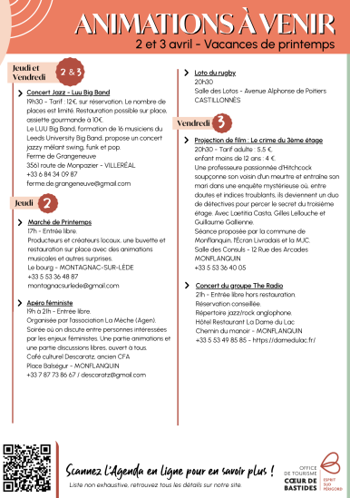 Animations avril 2026