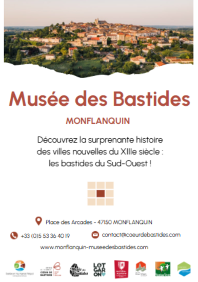 Flyer musée, visites et animations / Office de Tourisme Coeur de Bastides